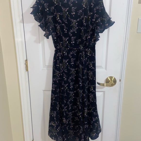 NWT Max Studio - Ruffle Sleeve High-low Midi Dress - Picture 4 of 8